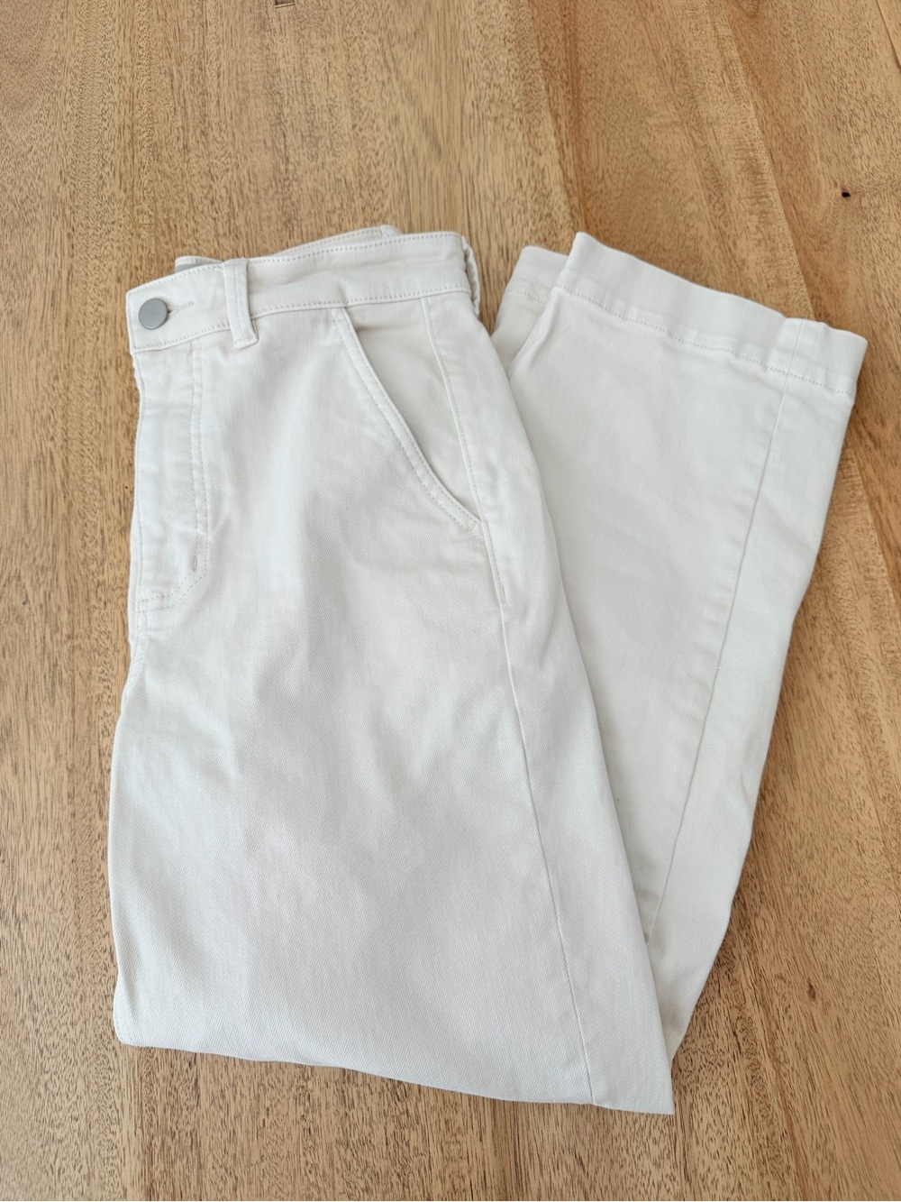 Everlane Cream Cropped Straight-Leg Jeans Regular 4